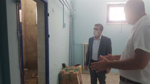 Kaymakam IŞIK Kapalı Spor Salonu Bina İnşaatında İncelemede Bulundu